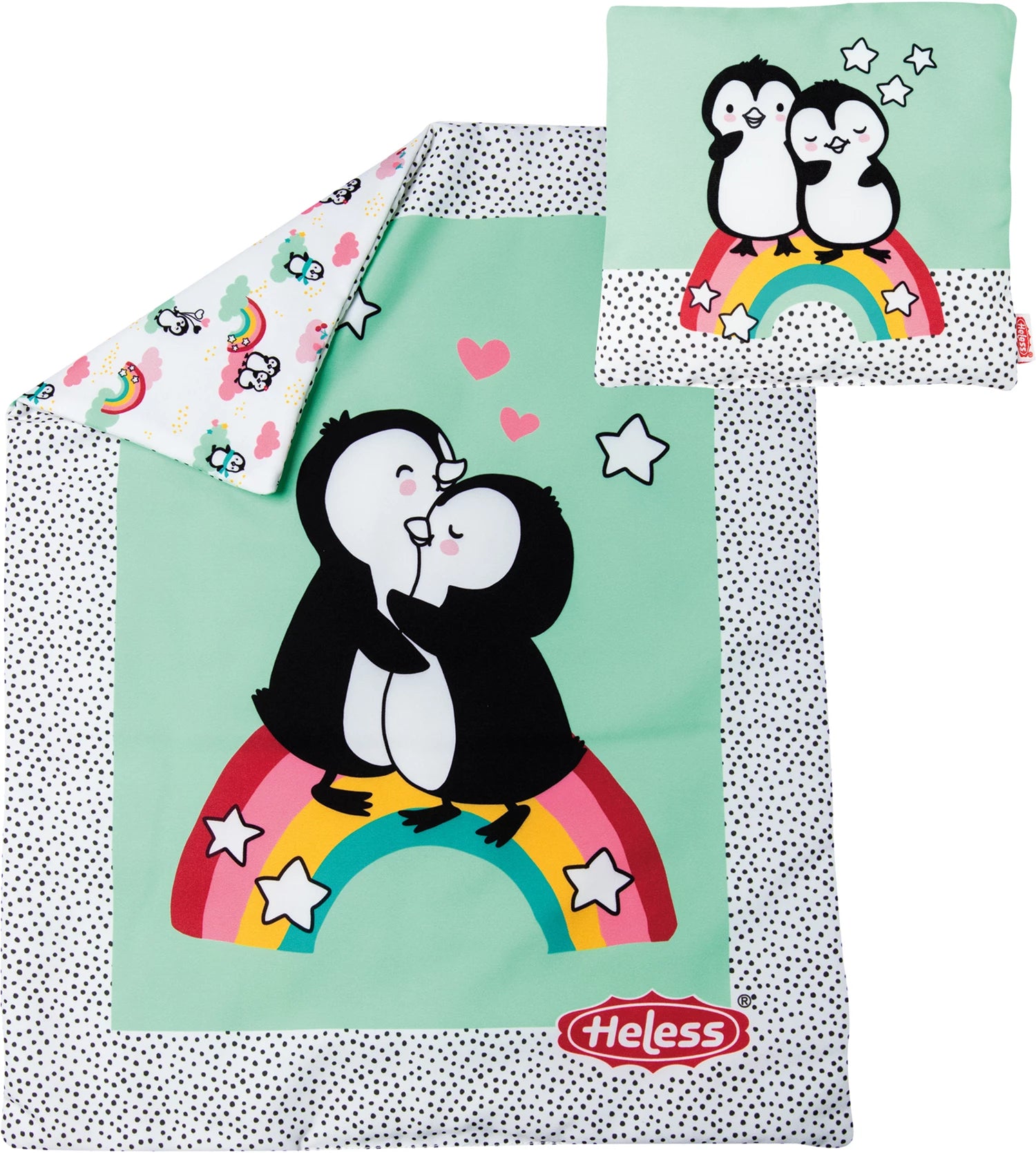 Puppen-Bettdecke Pinguin