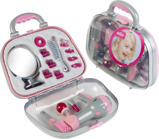 Frisierkoffer Braun mit Fön