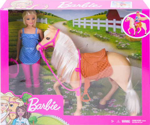 Barbie Pferd und Puppe