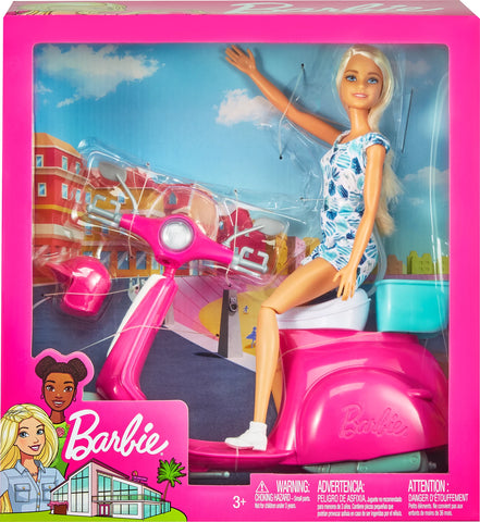 Barbie Puppe und Motorroller