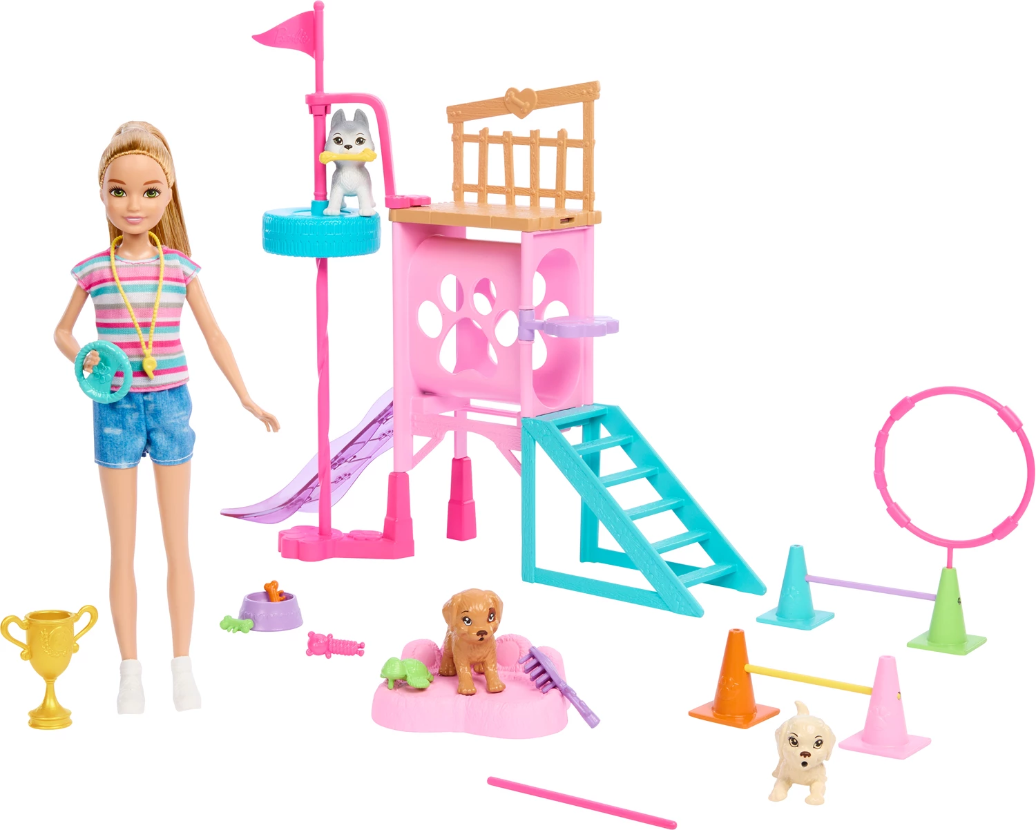 Barbie Stacey Welpen Spielplatz