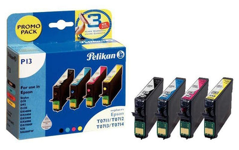 Pelikan Tintenset Epson C13T071140 BK, C, M, Y