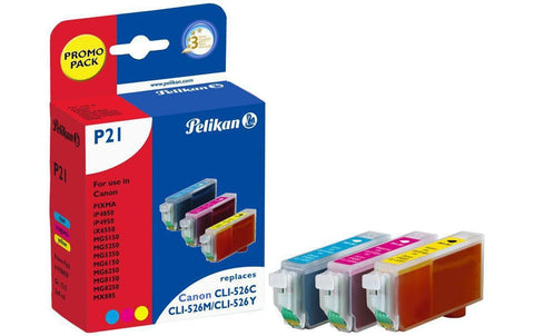 Pelikan Tintenset Canon CLI-526 C, M, Y