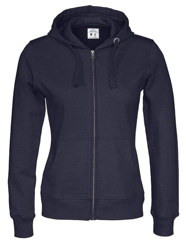 Cottover Damen Hoodie mit Reissverschluss