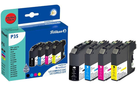 Pelikan Tintenset Brother LC-123 Value