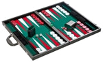 Backgammon grün - Turnier - Kunstleder