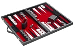 Backgammon rot - medium - Kunstleder