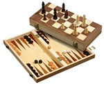 Schach-Backgammon-Dame-Set - Feld 40 mm