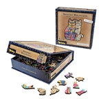 Artefakt Holzpuzzle 2 in 1 Katze, 160 Teile