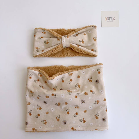 Soft Baby Neck Warmer – Floral & Fleece