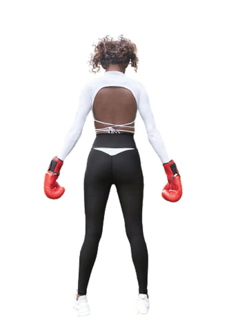 EleganceWear - Hvit langermet topp - Chic & Free✨