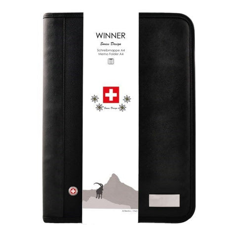 Suisse Winner Schreibmappe mit Schreibblock – wahlweise mit Taschenrechner