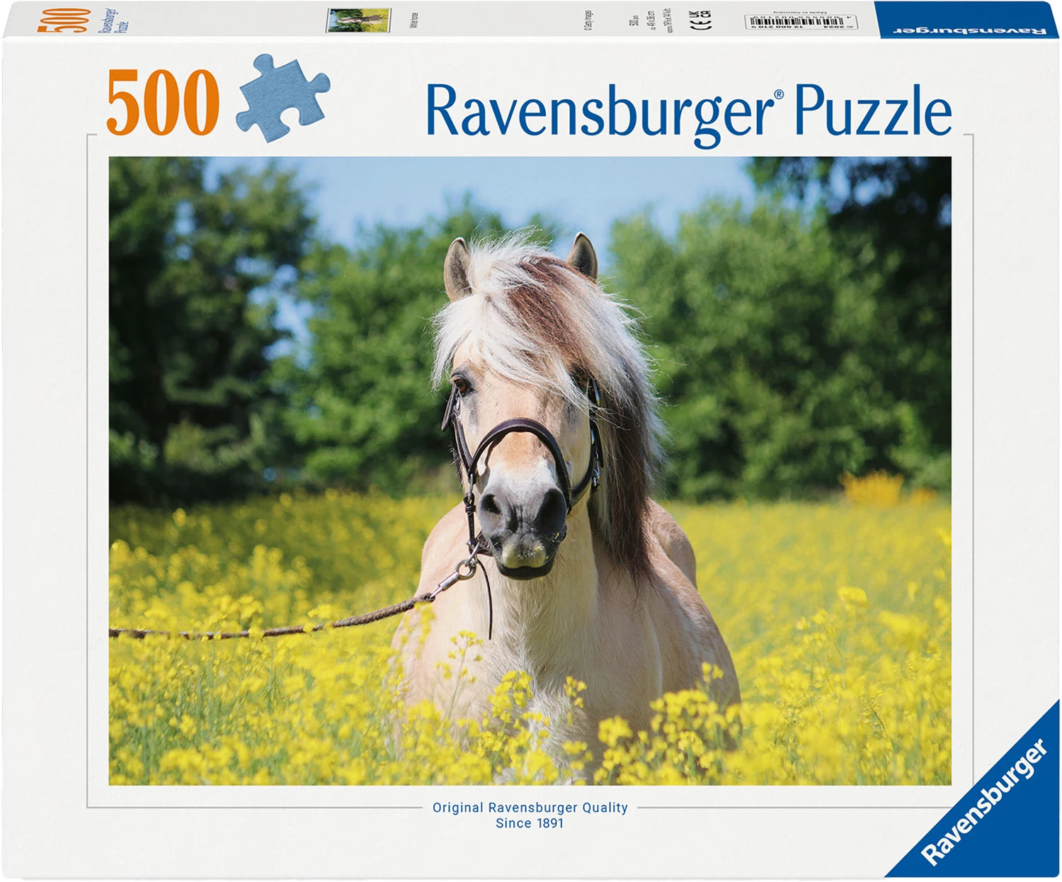 Puzzle Pferd im Rapsfeld