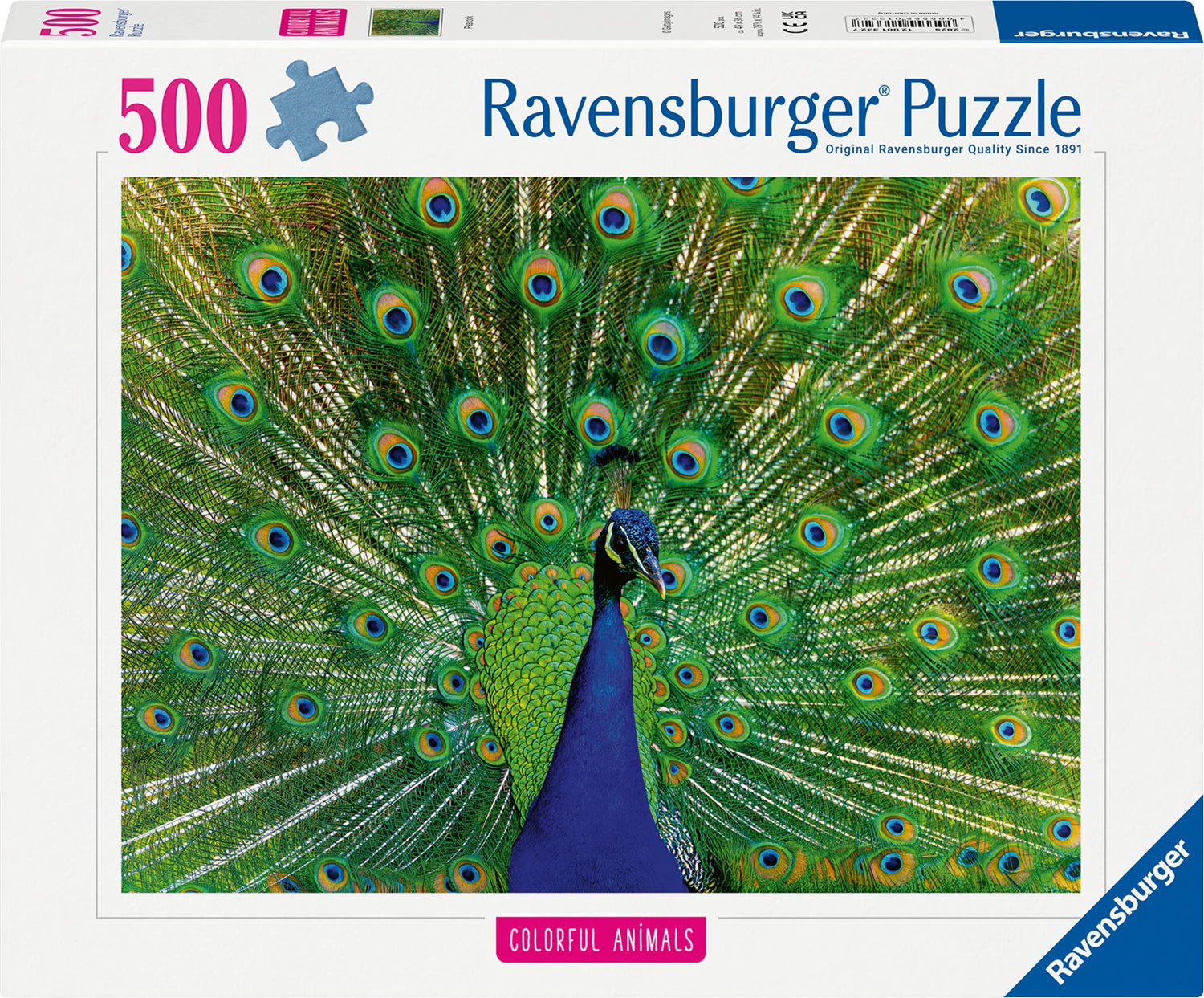 Puzzle Pfau Colorful Animals,