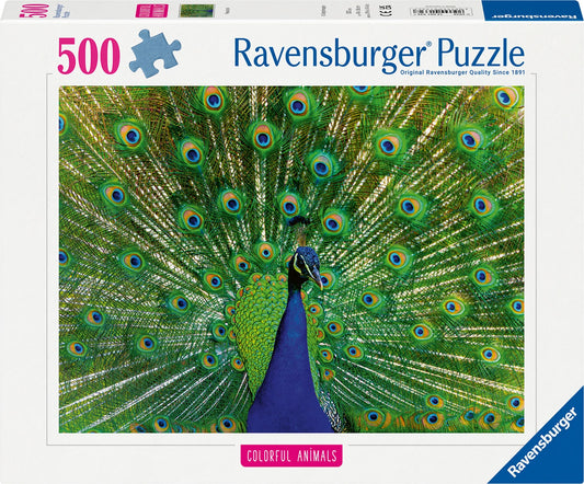 Puzzle Pfau Colorful Animals,