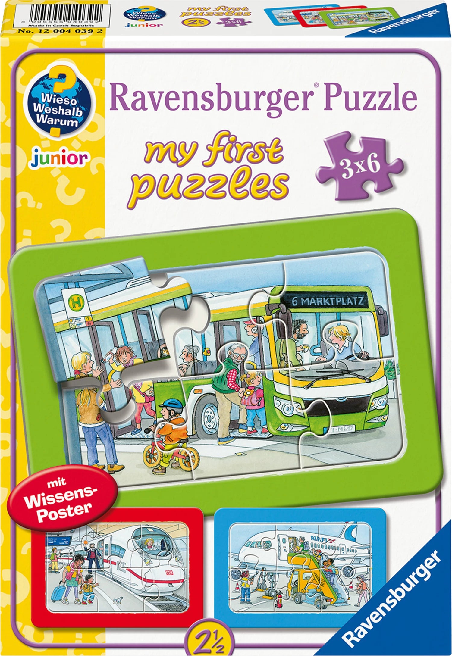 Puzzle Unterwegs mit Bus, Bahn