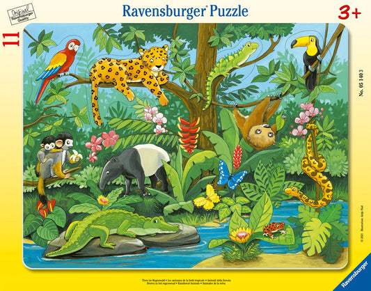 Puzzle Tiere im Regenwald