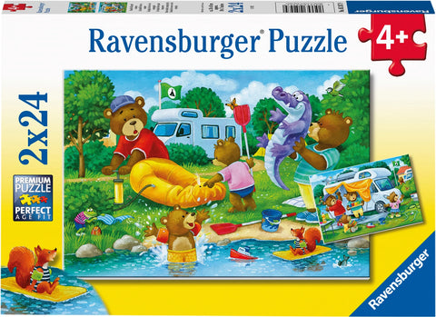 Puzzle Familie Bär geht campen