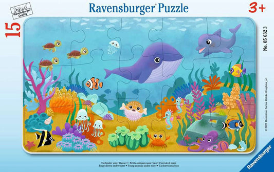 Puzzle Tierkinder unter Wasser