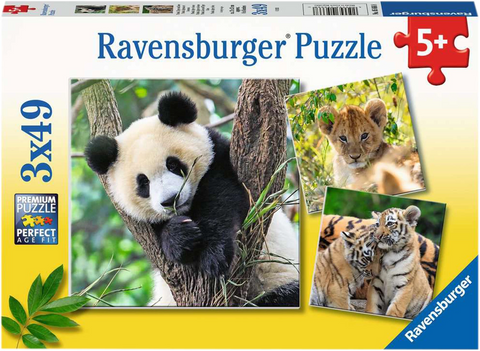 Puzzle Panda, Tiger und Löwe