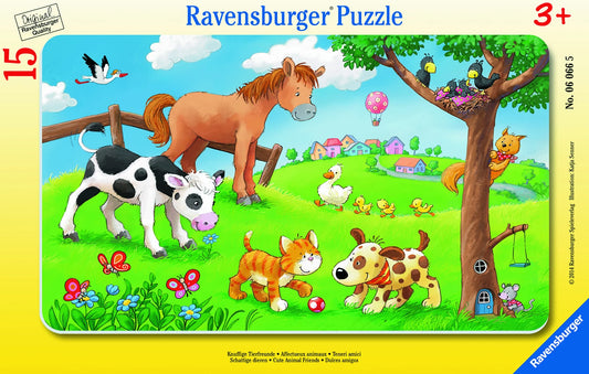 Puzzle Knuffige Tierfreunde