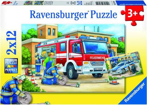 Puzzle Polizei u. Feuerwehr