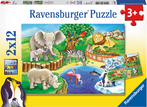 Puzzle Tiere im Zoo