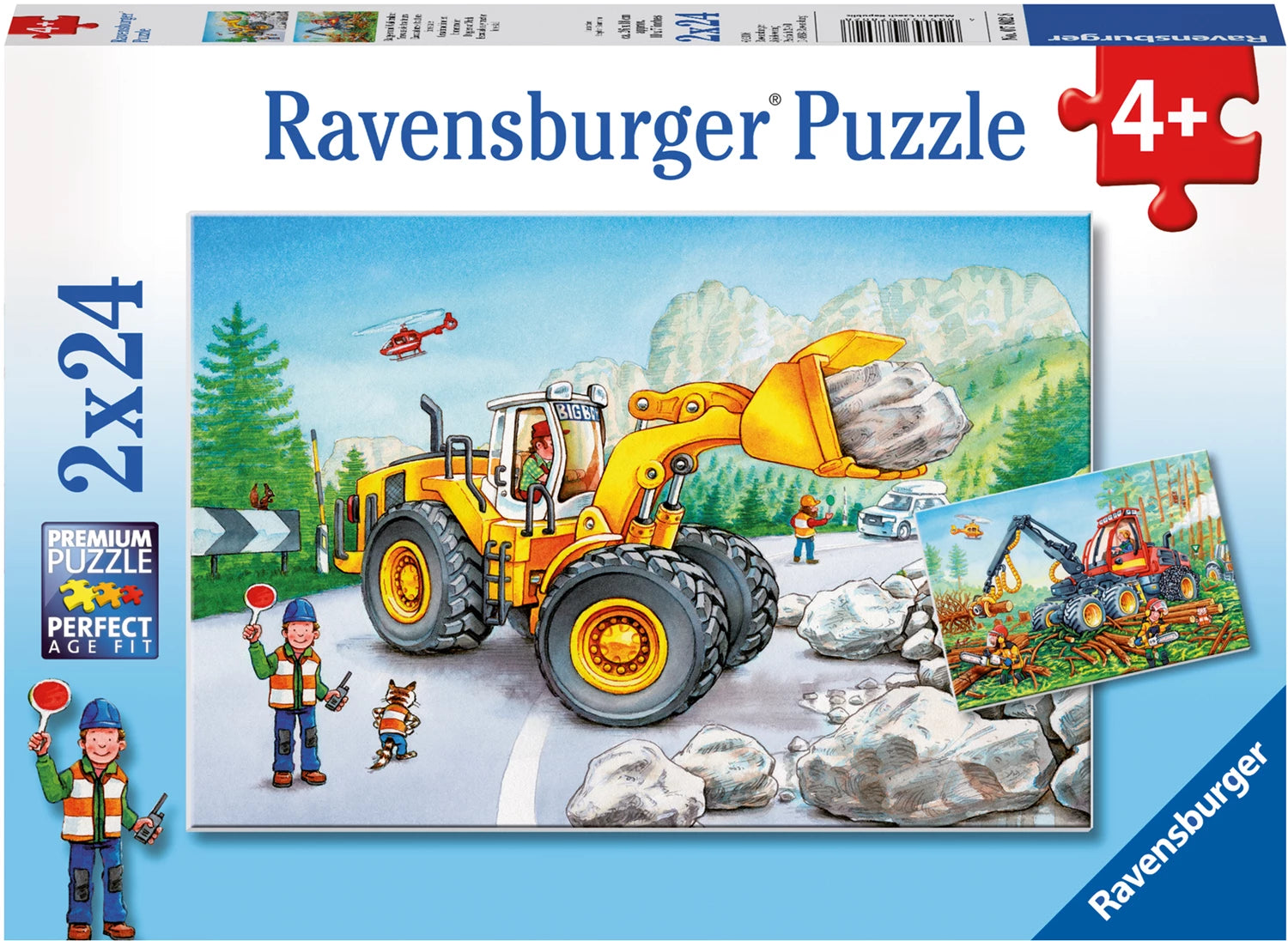 Puzzle Bagger und Traktor