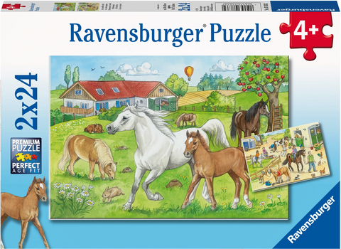 Puzzle Auf dem Pferdehof