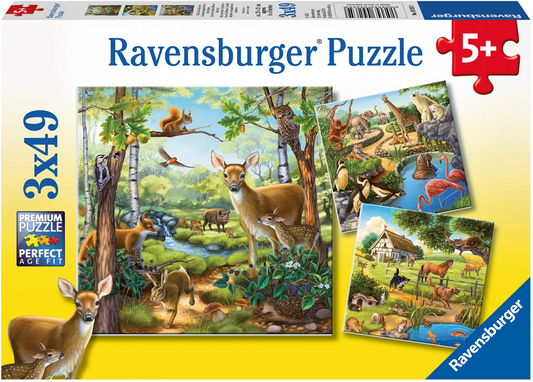 Puzzle Wald-, Zoo- und Haustiere