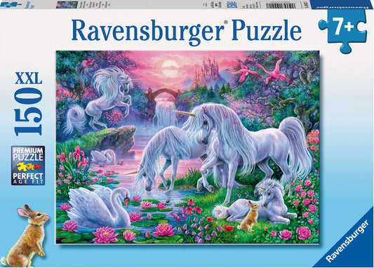 Puzzle Einhörner im Abendrot