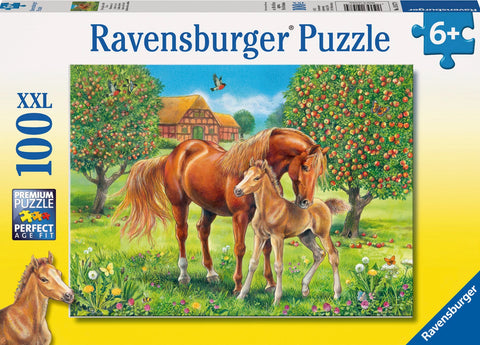 Puzzle Pferde auf der Wiese