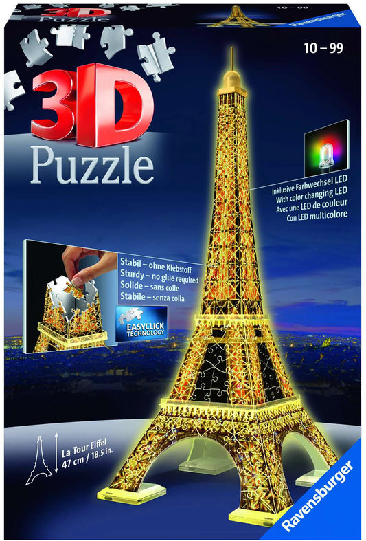 Puzzle 3D Eiffelturm Nacht