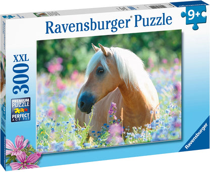 Puzzle Pferd im Blumenmeer