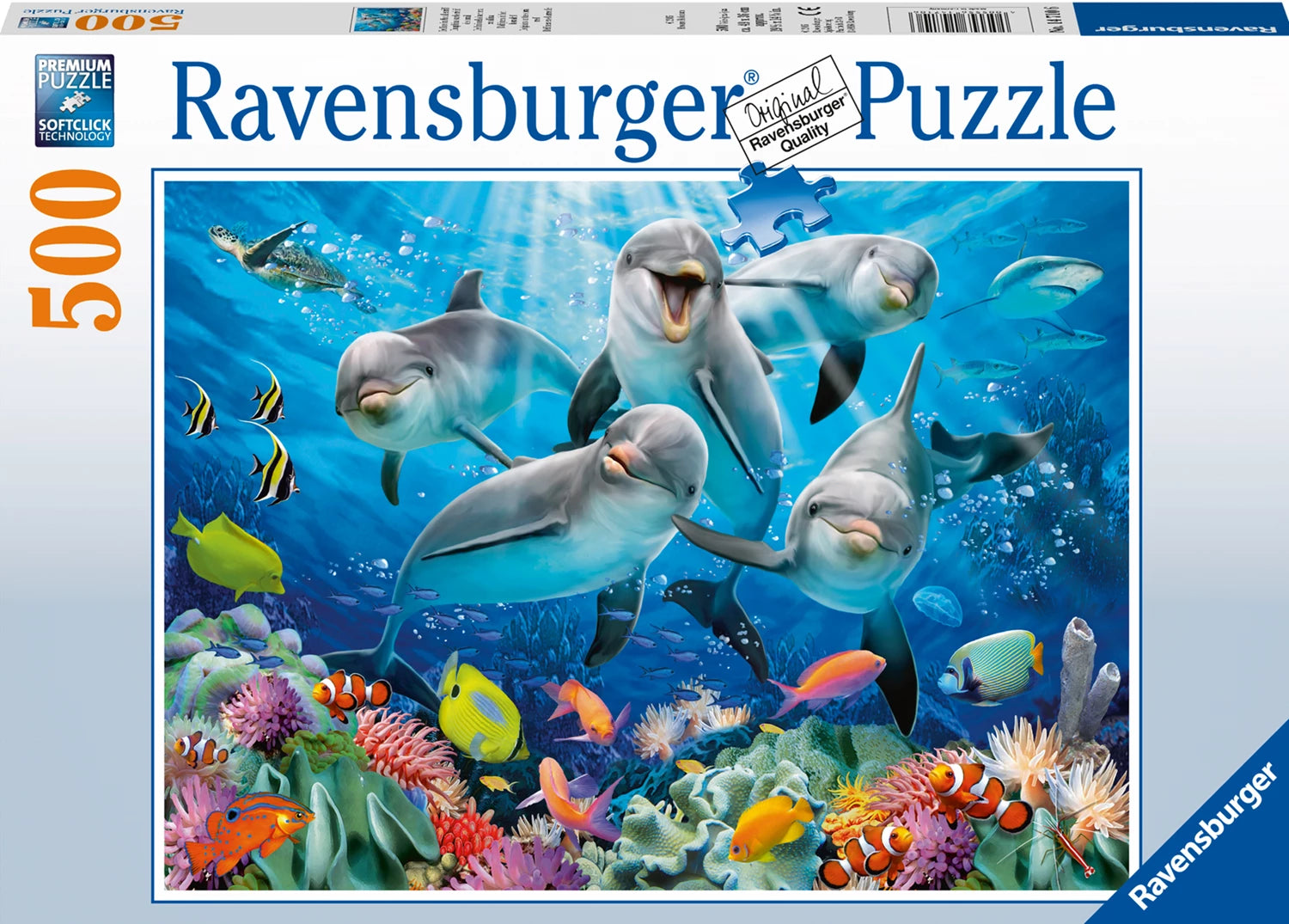 Puzzle Delfin im Korallen-