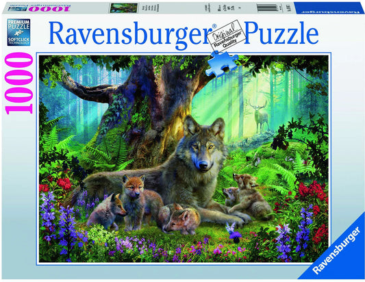 Puzzle Wölfe im Wald