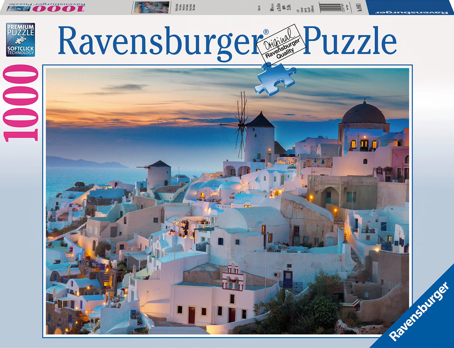 Puzzle Abend über Santorini