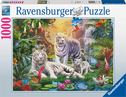 Puzzle Familie Weisse Tiger