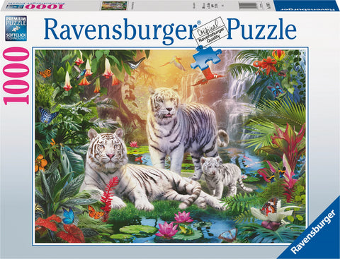 Puzzle Familie Weisse Tiger