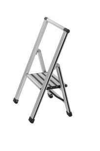 Klappleiter 1 Stufe Aluminium silber matt/schwarz