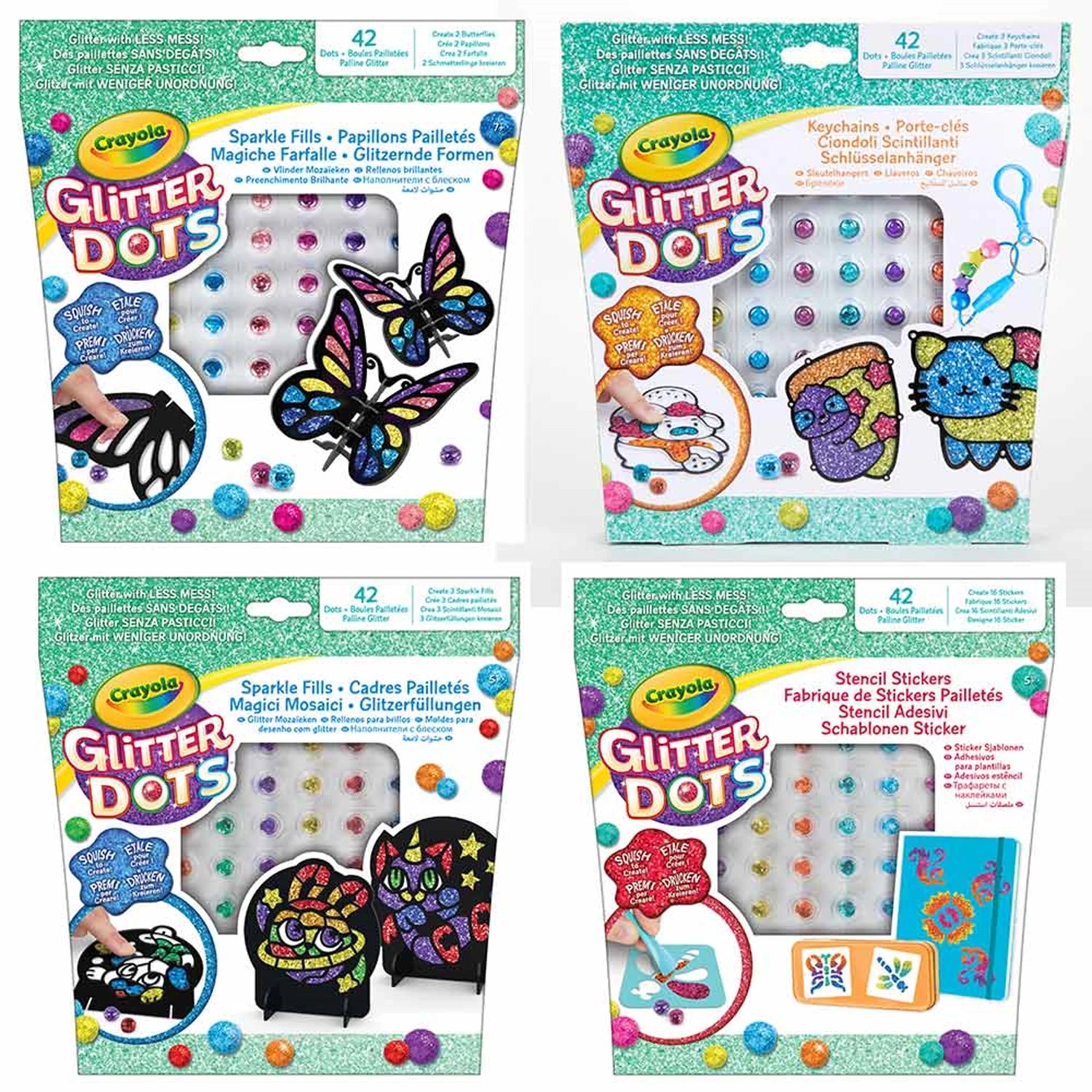 Glitter Dots Assortiert