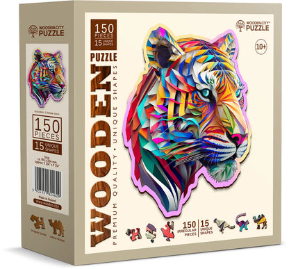 Puzzle Holz M Colorful Tiger