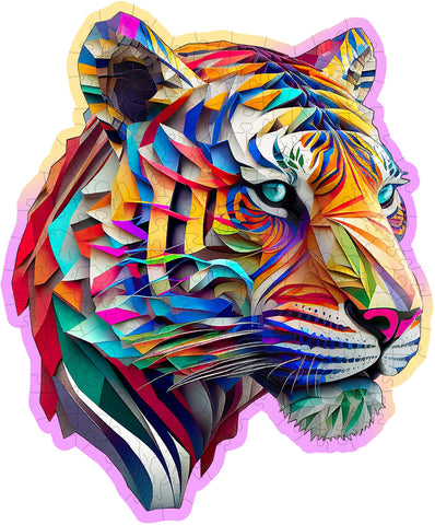 Puzzle Holz M Colorful Tiger