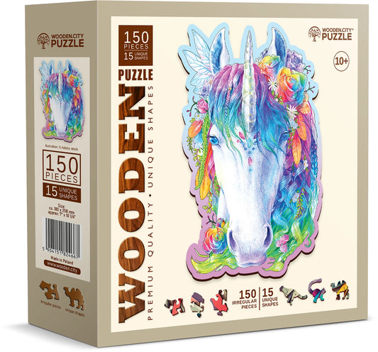 Puzzle Holz M Stylish Unicorn