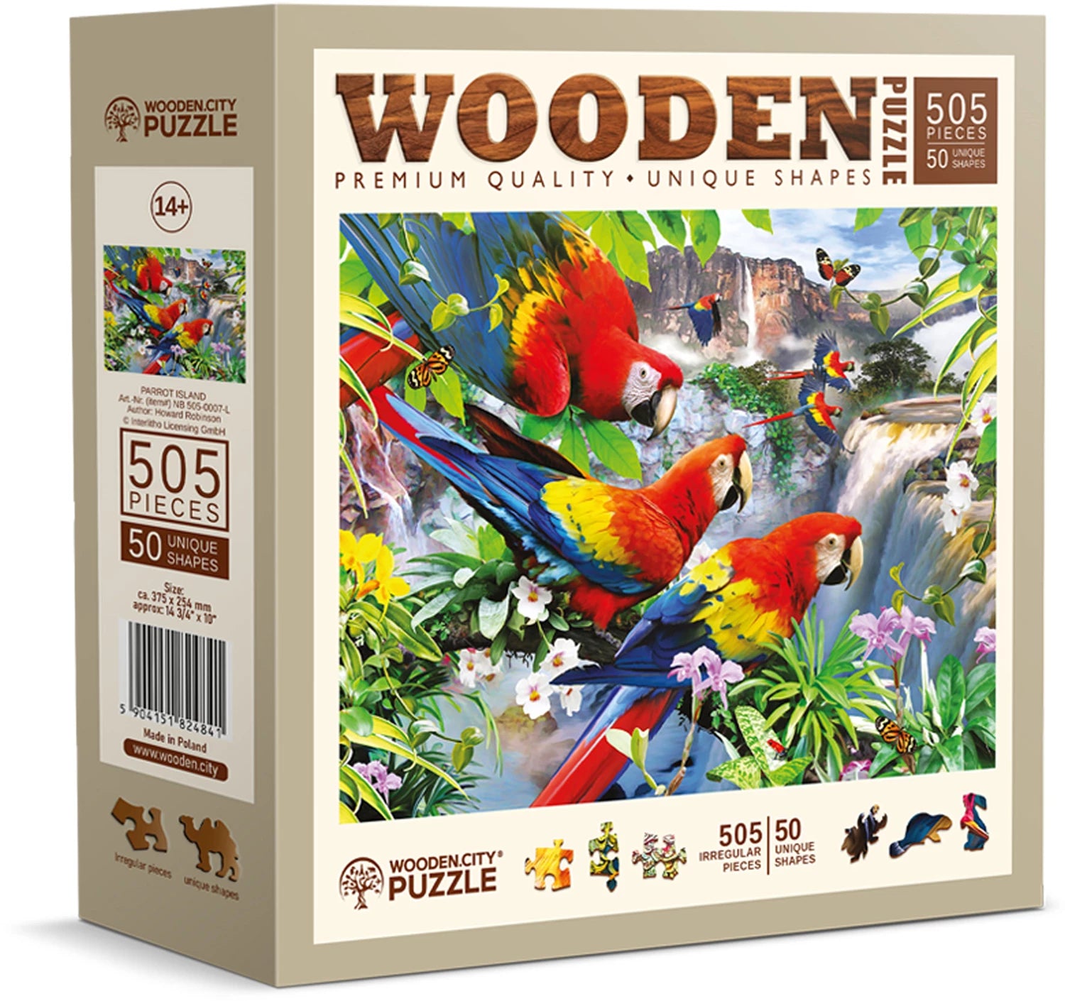 Puzzle Holz L Parrot Island