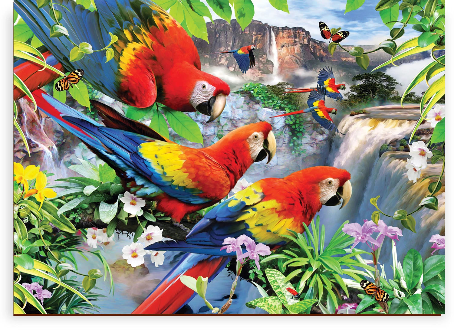 Puzzle Holz L Parrot Island