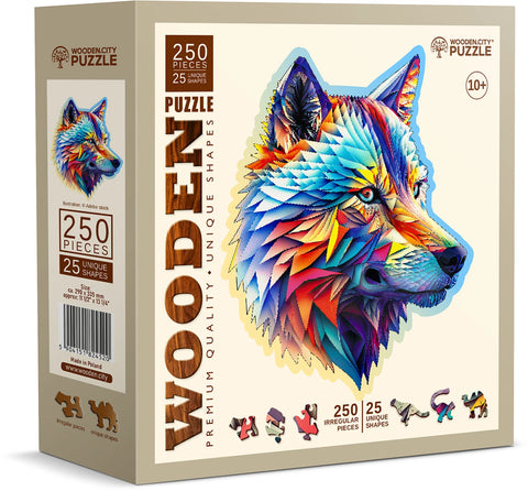 Puzzle Holz L Classy Wolf