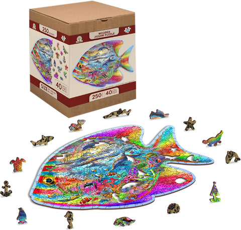 Puzzle Holz L Magic Fish