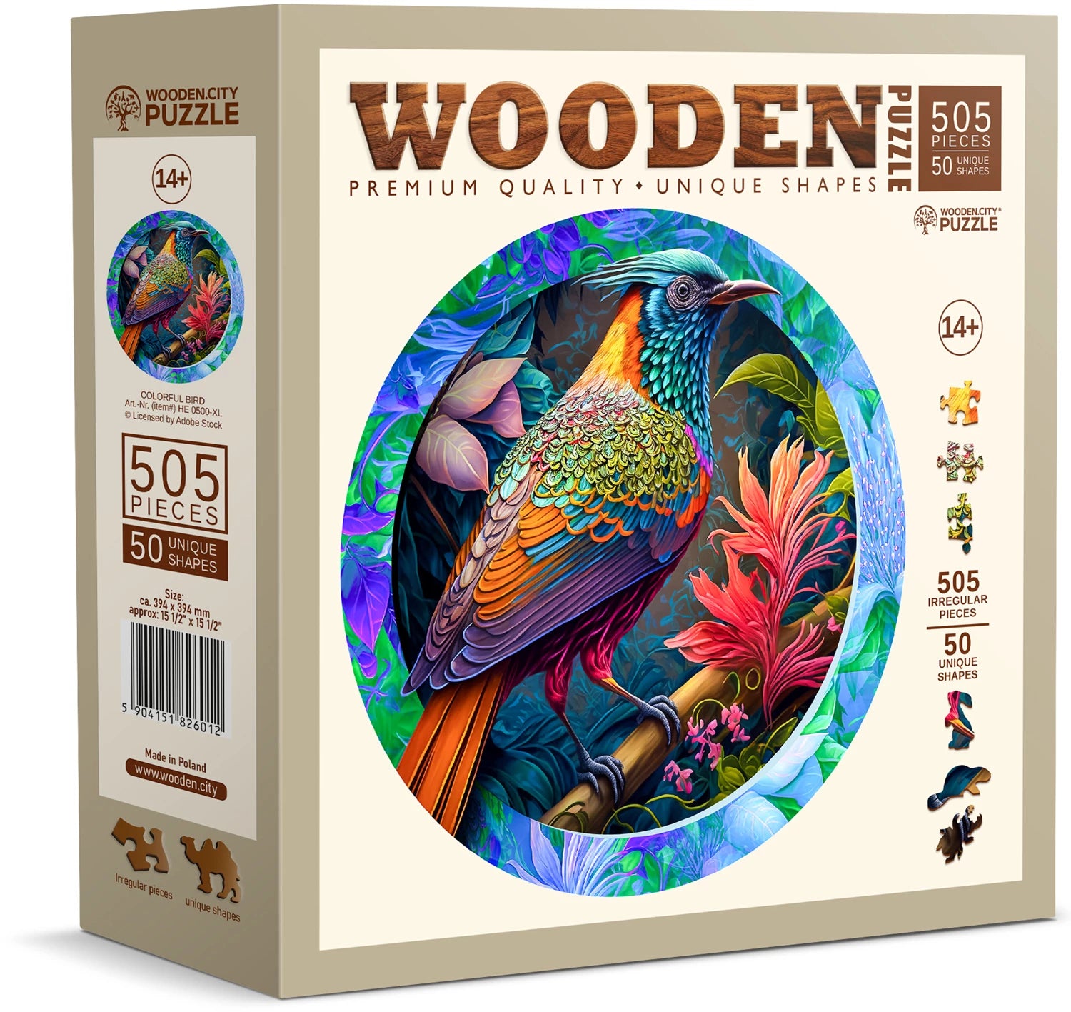 Puzzle Holz XL Colorful Bird