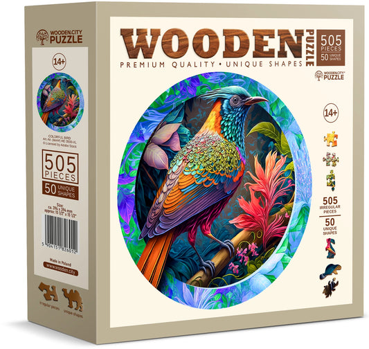 Puzzle Holz XL Colorful Bird